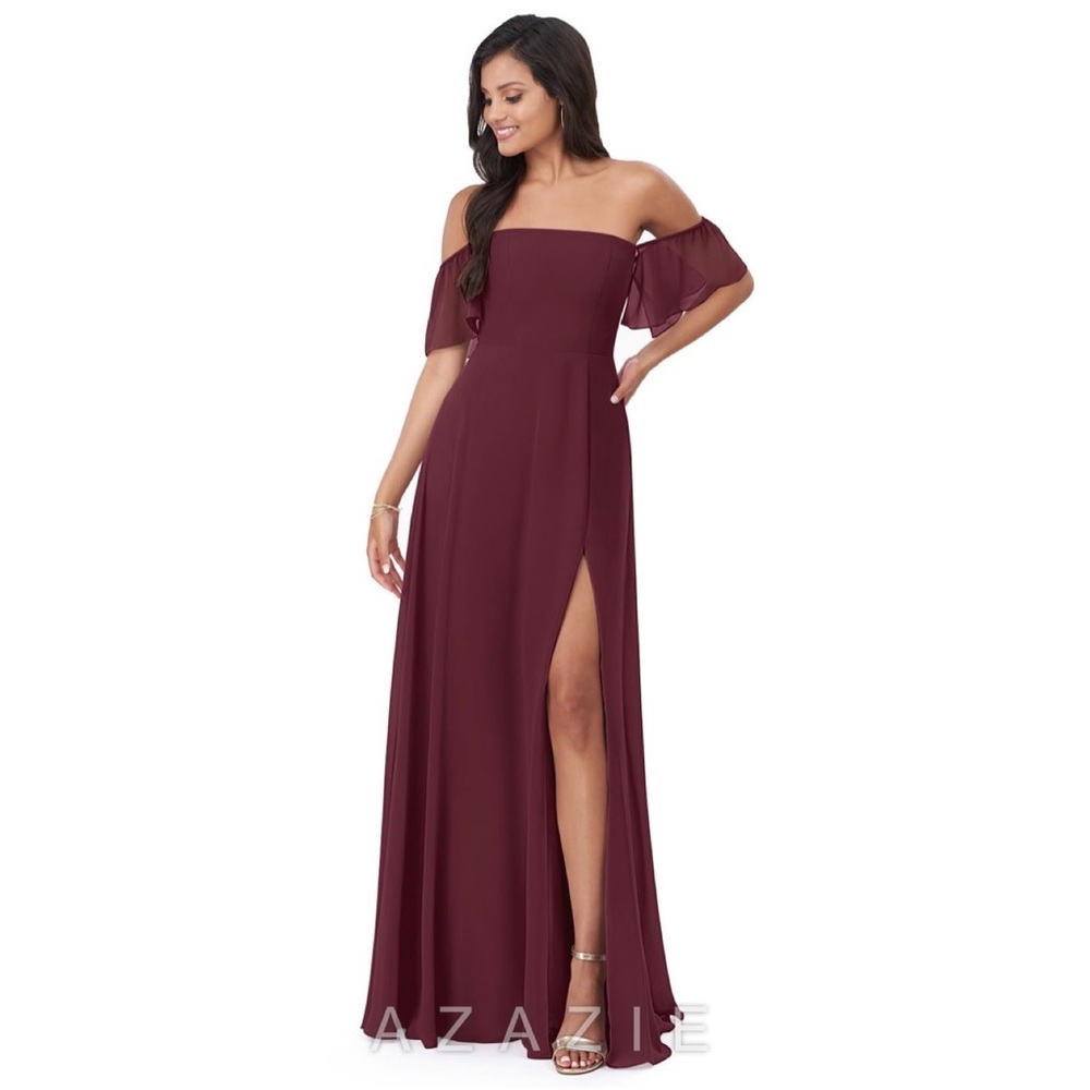 Burgundy bridesmaids dress